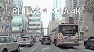 Philadelphia 4K  Driving Downtown  USA [upl. by Aivekahs424]