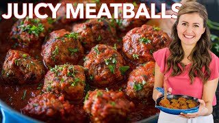 Juicy MEATBALL RECIPE  How to Cook Italian Meatballs [upl. by Jonina405]