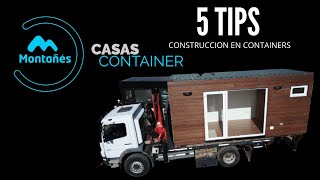 5 TIPS PARA CONSTRUCCION EN CONTENEDOR 15m2 Casas container [upl. by Sauer638]