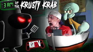 3AM athe Krusty Krab SPONGEBOB ESCAPE GAME FGTEEV vs Potato Masher [upl. by Welbie]