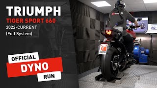 Triumph Tiger 660 Scorpion Exhaust Dyno Video [upl. by Higgins]