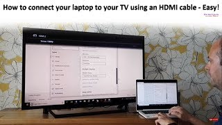 How to connect your laptop to your TV using an HDMI cable  Easy [upl. by Eedyah736]