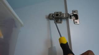 how to adjust cabinet door hinges DIY [upl. by Ayifas]