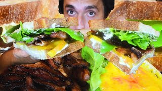 KIMCHI SAUCE BACON SANDWICH FEAST  MUKBANG   NOMNOMSAMMIEBOY [upl. by Ruddie]