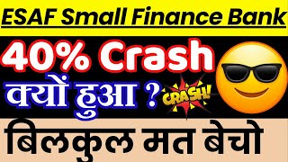 ESAF Small Finance Bank Share Latest News  ESAF Small Finance Bank Share Analysis [upl. by Fein167]