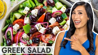 Greek Salad with Easy Homemade Dressing [upl. by Esertal]