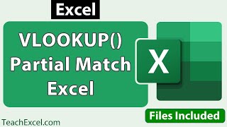 Vlookup on Partial Matches in Excel [upl. by Cassilda]