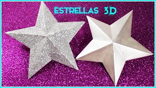 Estrella de Cartulina 3DChristmas Ornaments  Simple y Creativo [upl. by Amling930]