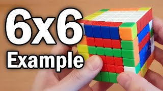 Rubiks Cube 6x6 Beginner Example Solve [upl. by Erfert]