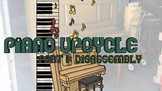 How to Disassemble an Upright Piano Part 1 in a Piano Upcycle [upl. by Annayak]