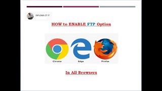 How to Enable FTP option in Web browsers [upl. by Mead]