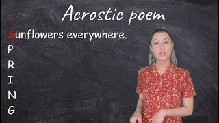 Acrostic Poem for Kids [upl. by Homovec351]