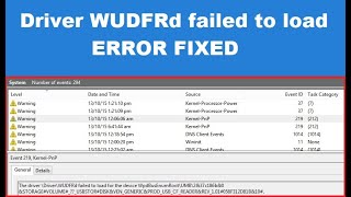 How to Fix Driver WUDFRd failed to load [upl. by Ahcurb]