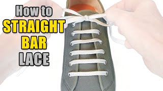 Straight Bar Lacing Tutorial – Professor Shoelace [upl. by Brathwaite871]