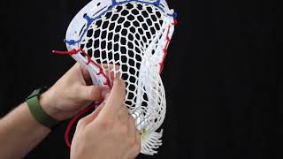 How To String A Lacrosse Head Low Pocket  Alpha Lacrosee [upl. by Adyht]