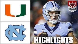 Miami Hurricanes vs North Carolina Tar Heels  Full Game Highlights [upl. by Ayoj]