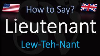 How to Pronounce Lieutenant CORRECTLY [upl. by Par]