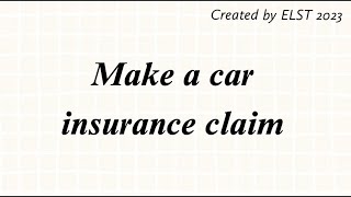 Make a car insurance claim  Easy English conversation in 5 minutes English speakinglistening [upl. by Towers885]