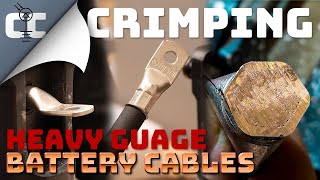 How To Crimp Heavy Gauge Battery Cables [upl. by Ab]