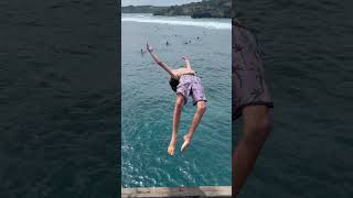 Cliff jumping at Nusa Ceningan Bali [upl. by Bernita48]