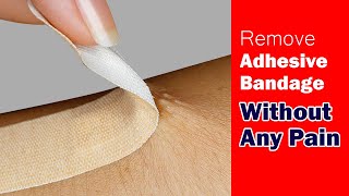 How to remove adhesive bandage without pain [upl. by Ellehsar]