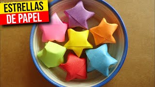 🌟 COMO hacer ESTRELLITAS DE PAPEL🌟HaunterMake [upl. by Etteroma]