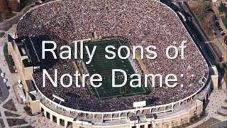 Notre Dame Victory March with lyrics [upl. by Miko]