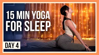 15 min Yoga for Sleep – Day 4 EVENING YOGA FLOW [upl. by Anits]