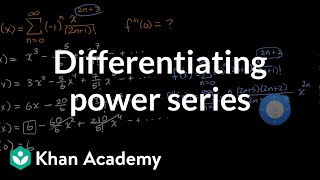 Differentiating power series  Series  AP Calculus BC  Khan Academy [upl. by Ennirok]