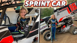 Carlys First Time In A Sprint Car [upl. by Crabb]