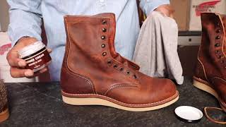 Conditioning The Red Wing 4572 with Leather Cream [upl. by Yecnuahc933]