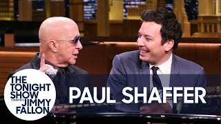 Paul Shaffer Noodles on the Piano While Jimmy Interviews Him About SNL Letterman [upl. by Hurff]