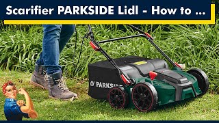 PARKSIDE Electric Scarifier  Aerator from Lidl how to scarify the lawn [upl. by Ryan545]