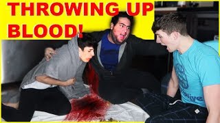 THROWING UP BLOOD BOYFRIEND PRANK  INSANE REACTION [upl. by Utimer]