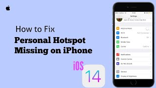 Personal Hotspot Missing on iPhone after iOS 14 Update  Heres the Fix [upl. by Davita]