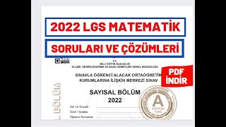 2022 LGS Matematik Soruları Ve Açıklamalı Çözümleri [upl. by Acherman]