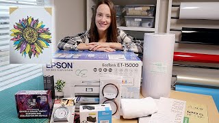 How to Set up an Epson EcoTank 15000 for Sublimation  Supplies you need amp Making my first print [upl. by Irap]