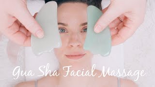 Gua Sha Facial Massage Tutorial  Benefits and Demonstration [upl. by Alinna181]