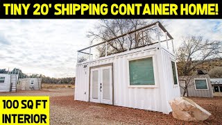 TINY 20ft SHIPPING CONTAINER HOME Full Airbnb Tiny House Tour [upl. by Marice360]