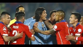 Comentarista argentino insultó a todos por la roja a Cavani  Uruguay vs Chile CA 2015 [upl. by Tolman194]