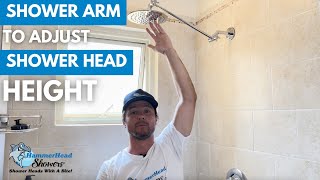 How to Adjust the Height of Your Shower Head with a Durable Adjustable Shower Arm [upl. by Lucho]