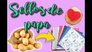 Haz sellos ¡con una papa  DIY [upl. by Ecneret]