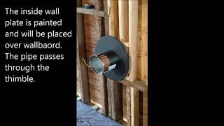 Install Woodstove amp Metal Chimney through the Wall [upl. by Thin]