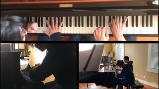 Rush E Impossible Piano Duet 4 hands plus elbow [upl. by Bradeord]