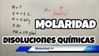 MOLARIDAD en Soluciones Químicas bien fácil [upl. by Len]