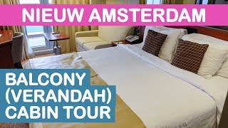 Nieuw Amsterdam BalconyVerandah Cabin Tour Holland America [upl. by Palumbo992]