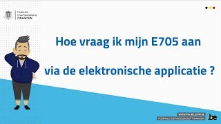 E705 voortaan aanvragen via MyMinfin [upl. by Nryhtak]