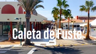 Fuerteventura Caleta de Fuste beach harbour Atlantico shopping center Canary Islands travel [upl. by Swithbert]