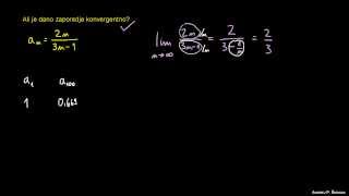 Ali je zaporedje konvergentno 2 [upl. by Klute]