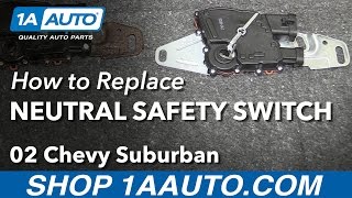 How to Replace Neutral Safety Switch 0003 Chevy Suburban 1500 [upl. by Erreip]